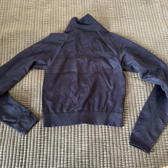 Fabletics  Cropped  Seamless Rib Jacket Zip Up Women's Size small - Picture 8 of 14